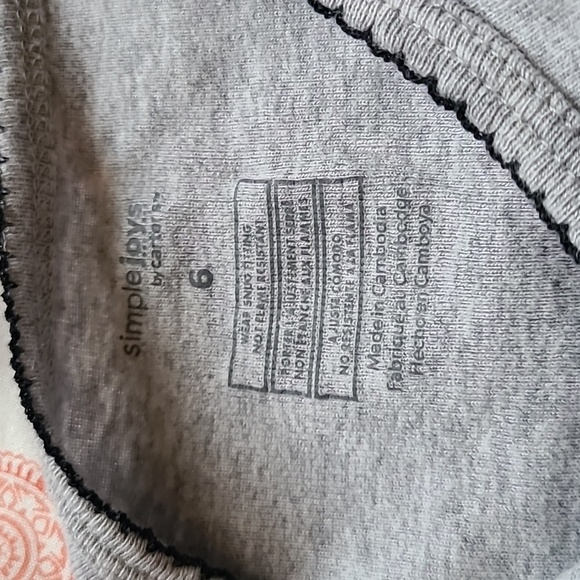 Simple Joy's by Carter girls size 6 unicorn long sleeve t-shirt - Picture 3 of 12